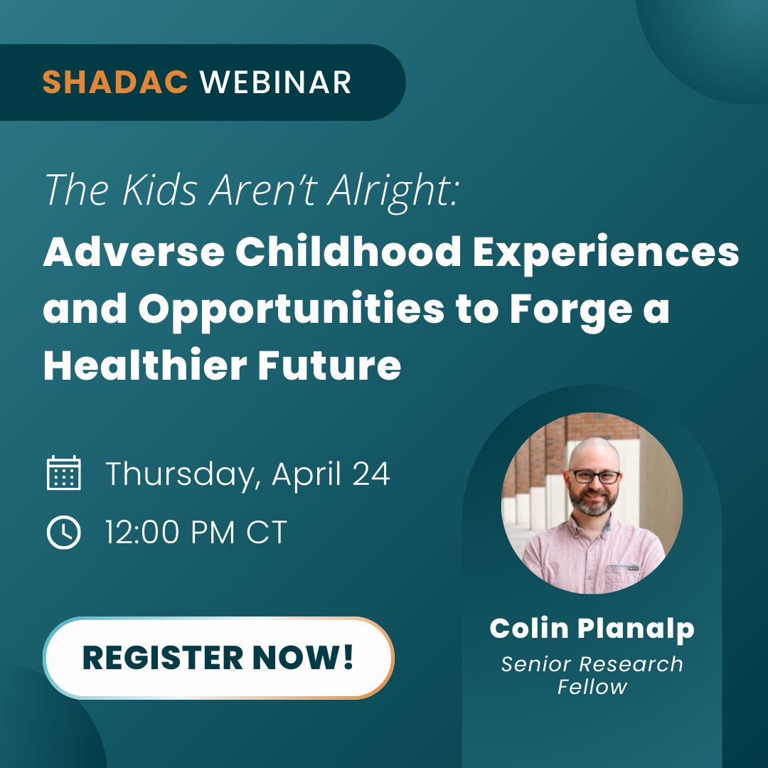adverse childhood experiences webinar ad - thursday april 24th 2025