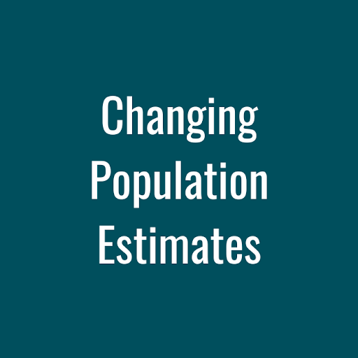 icon with words 'Changing Population Estimates'