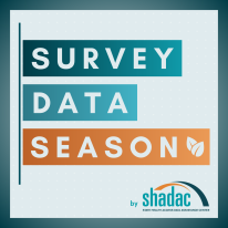 Logo for blog series from SHADAC called 'Survey Data Season'