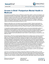 MACPAC Access in Brief Postpartum Mental Health in Medicaid cover page