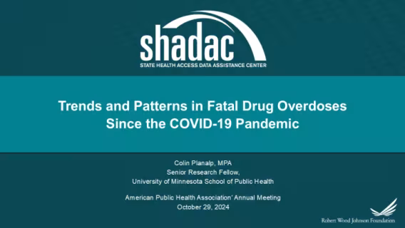 Presentation cover page, titled, "Trends and Patterns in Fatal Drug Overdoses Since the COVID-19 Pandemic"