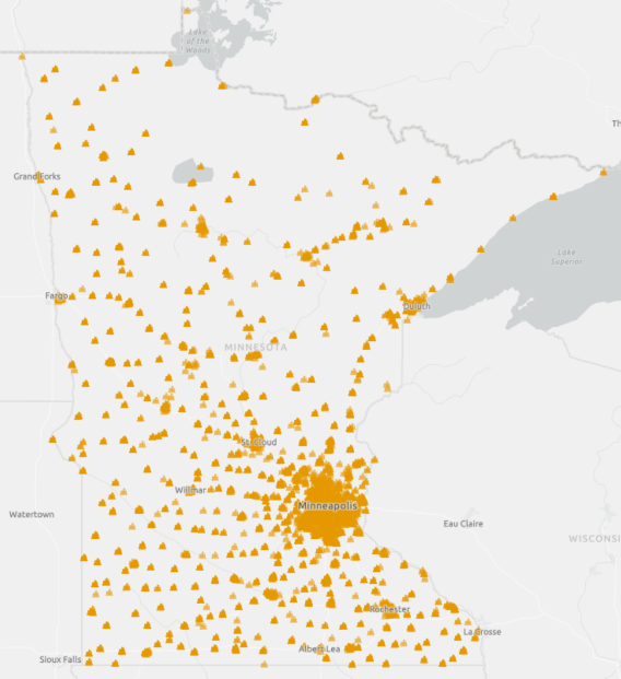 school locations in minnesota map