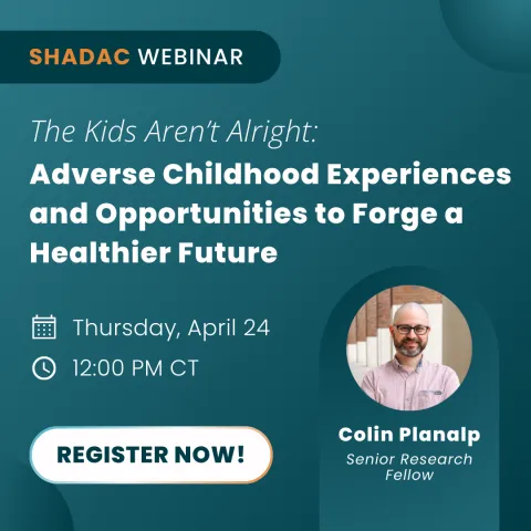 adverse childhood experiences webinar ad - thursday april 24th 2025