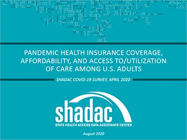 chartbook cover page, access coverage and utilizations during COVID19 pandemic.
