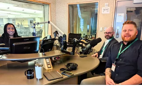 expert panel at Minnesota Public Radio recording space