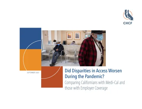 Presentation cover page, titled, "Did Disparities Worsen During the Pandemic?"