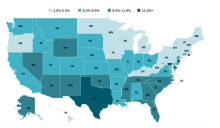 Uninsured Rates by State for 2023, Comparison Year 2022