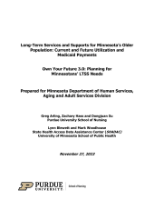 LTSS for Minnesota's Older Population report cover page