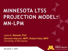 Minnesota LTSS projection model M N L P M report cover