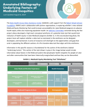 Annotated Bibliography: Underlying Factors of Medicaid Inequities